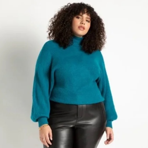 Eloquii Sweaters - Eloquii Teal Mock Neck Sweater Size 14/16
